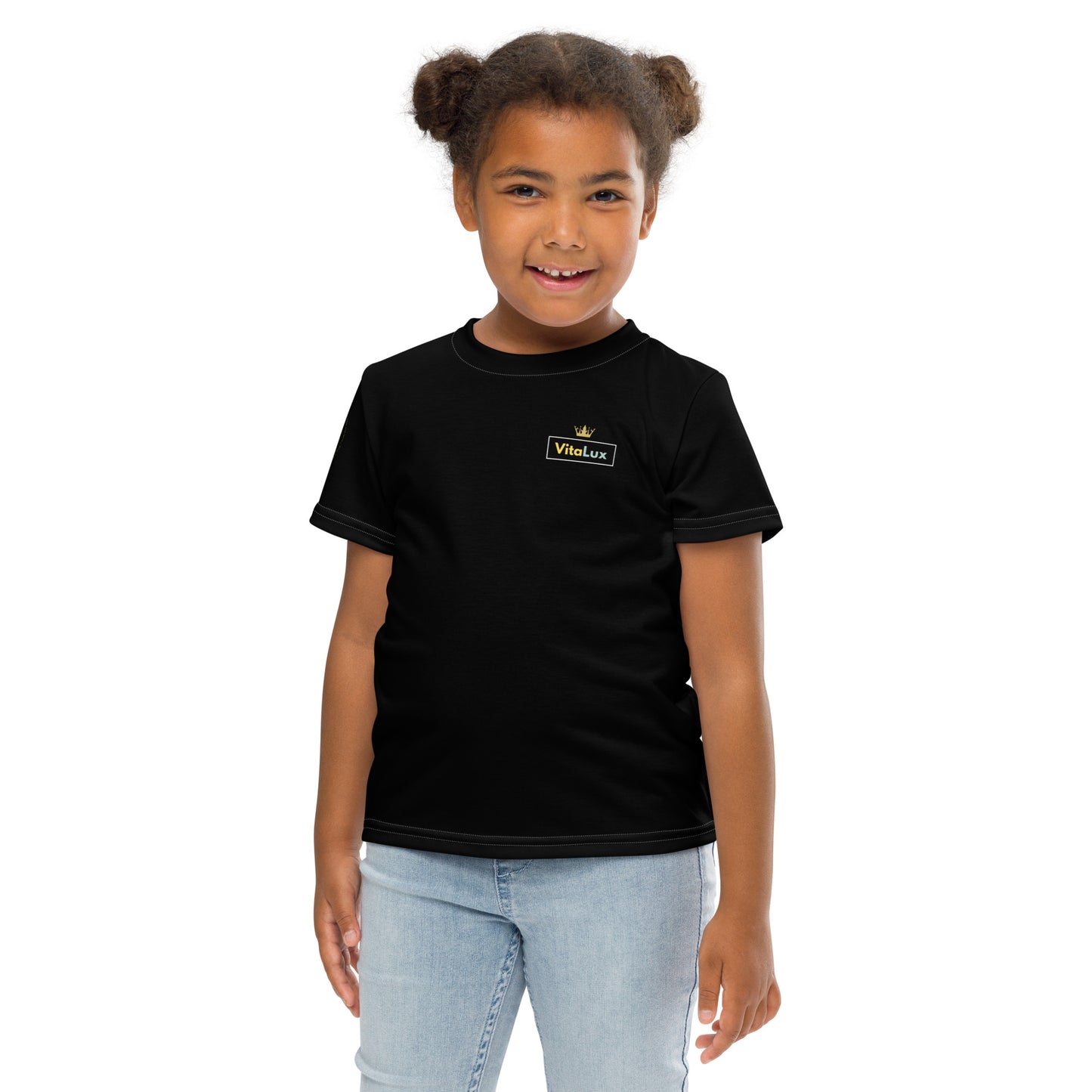 Vitalux Kids Crew Neck T-shirt Black