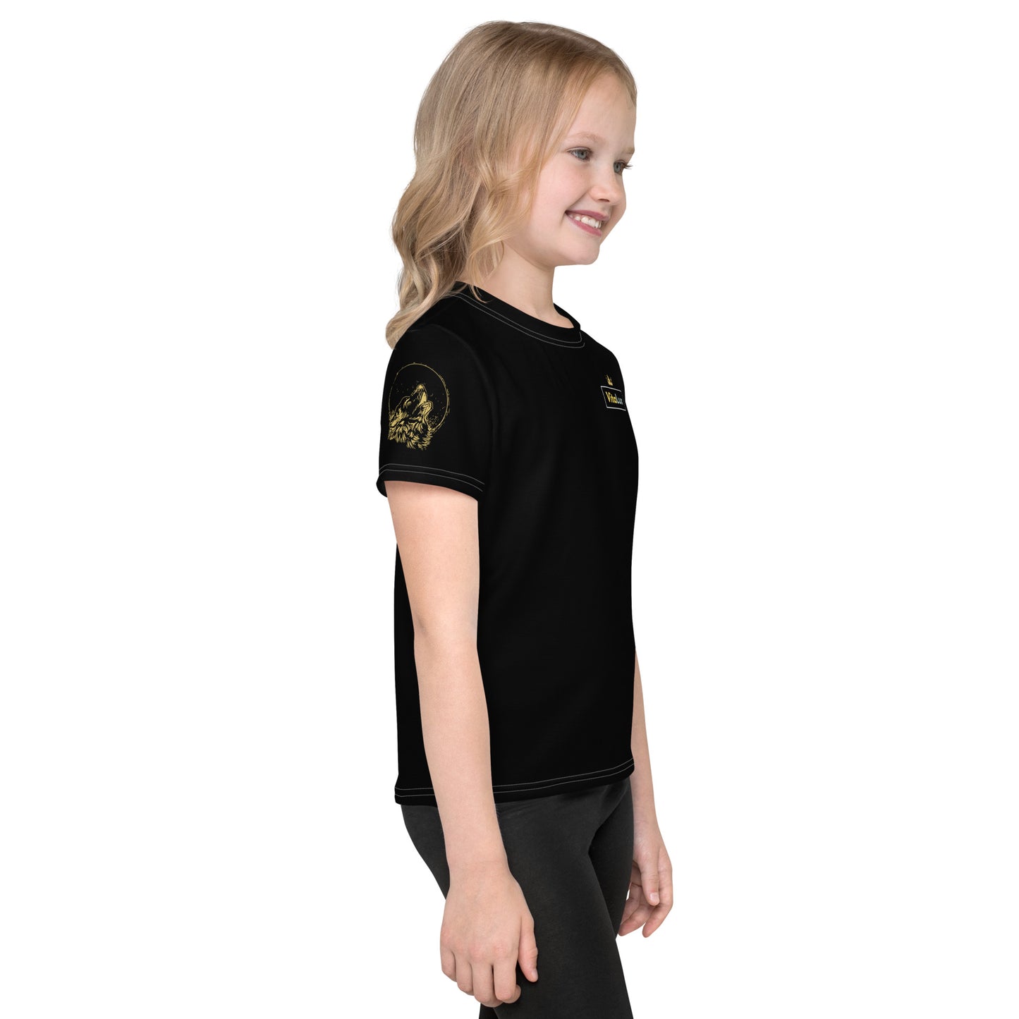 Vitalux Kids Crew Neck T-shirt Black