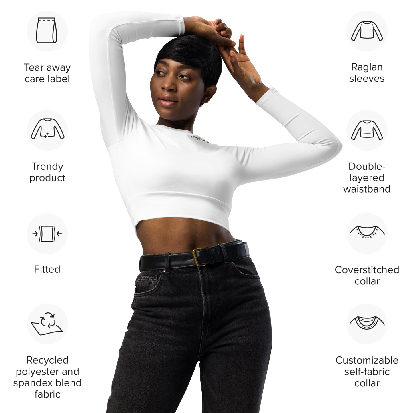 Vitalux Long-Sleeve Crop Top