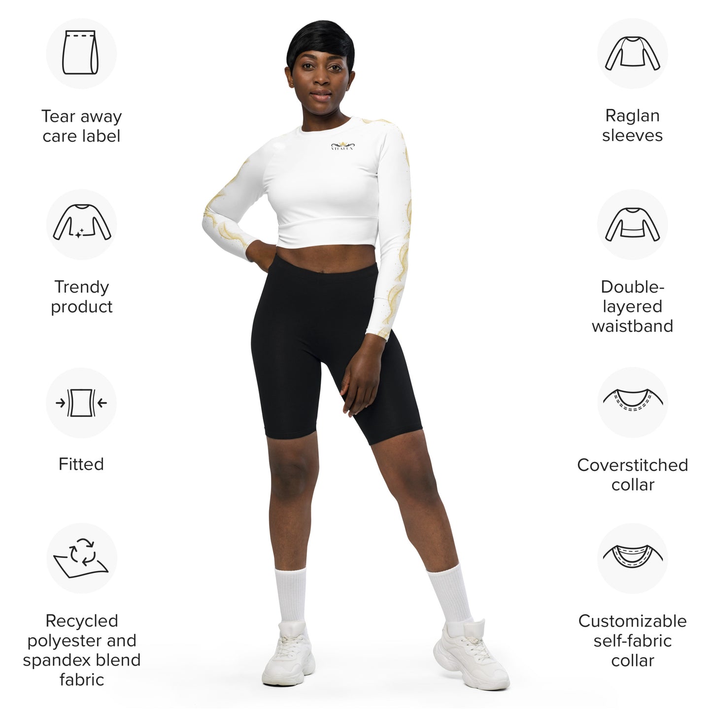 Vitalux Long-Sleeve Crop Top