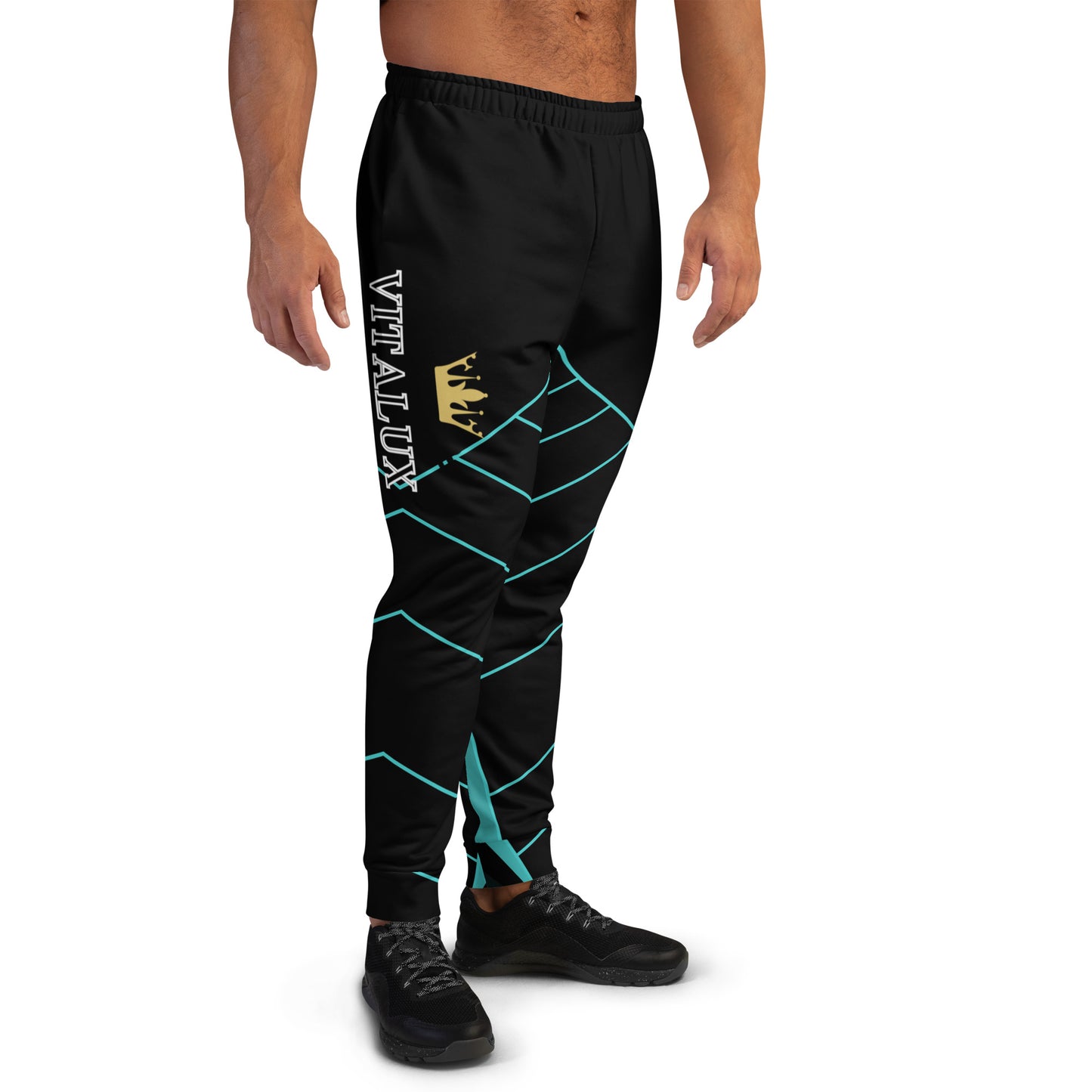 Vitalux Men's Joggers Black/Light Blue