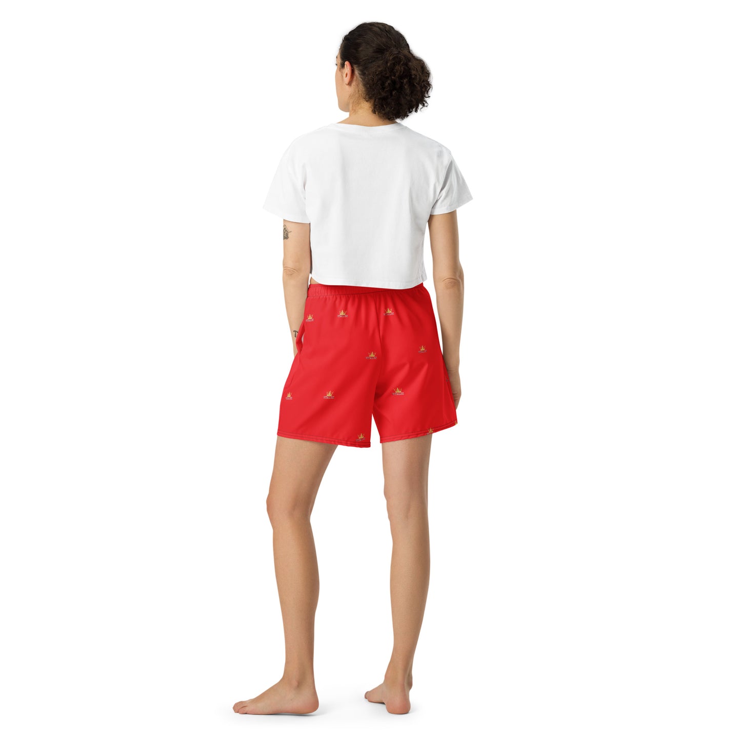 Vitalux Women's Crown Athletic Long Shorts Red