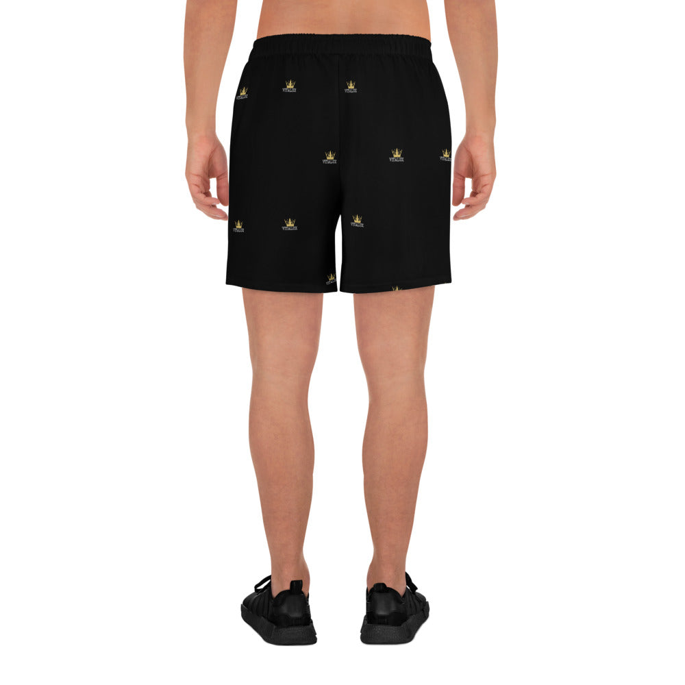 Vitalux Men's Crown Athletic Long Shorts Black