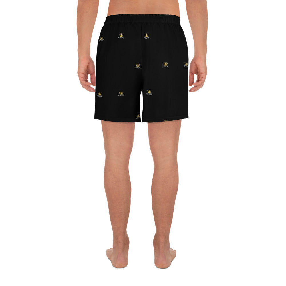 Vitalux Men's Crown Athletic Long Shorts Black