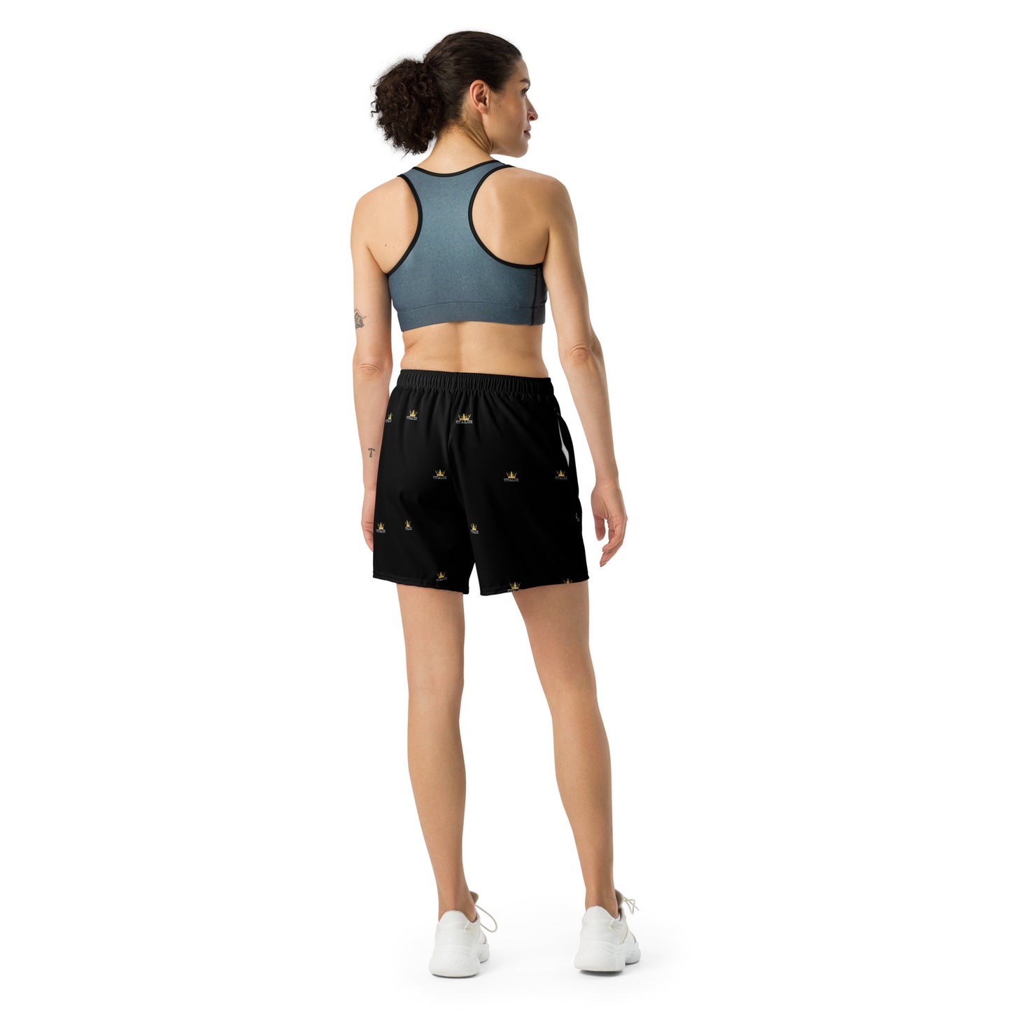 Vitalux Women's Crown Athletic Long Shorts Black