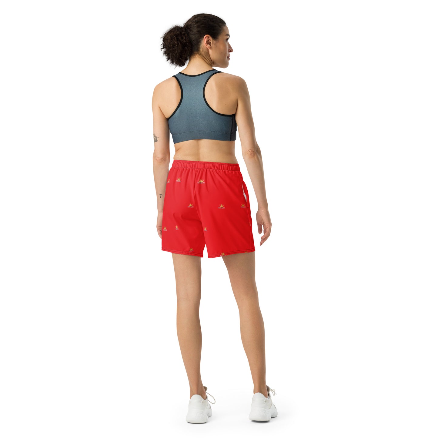 Vitalux Women's Crown Athletic Long Shorts Red