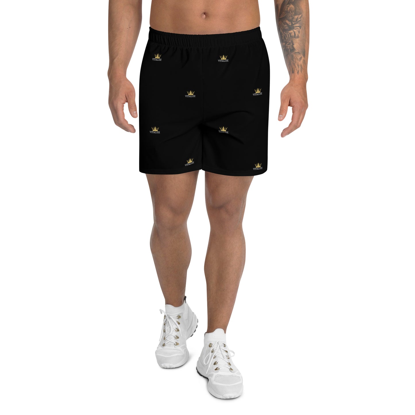 Vitalux Men's Crown Athletic Long Shorts Black