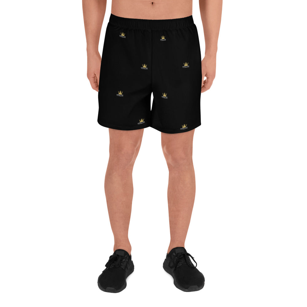 Vitalux Men's Crown Athletic Long Shorts Black