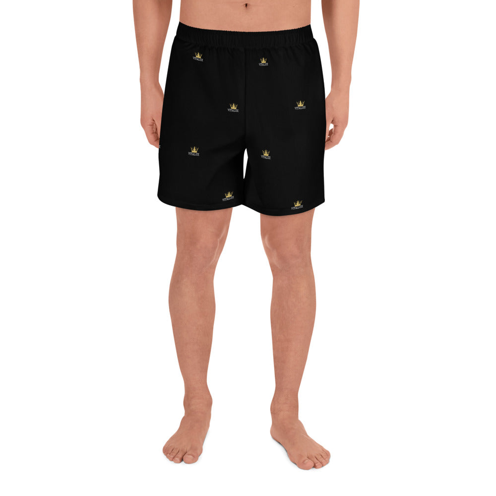 Vitalux Men's Crown Athletic Long Shorts Black