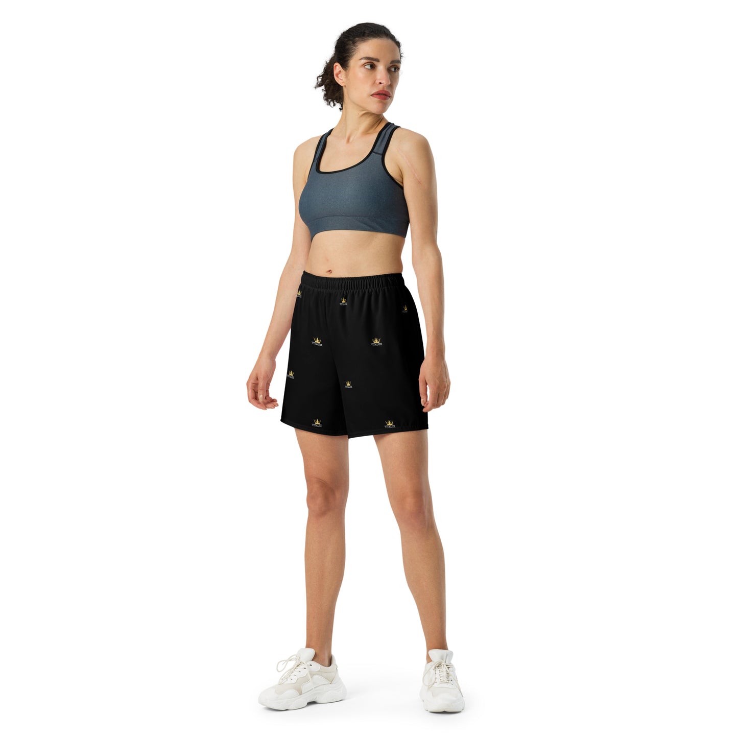 Vitalux Women's Crown Athletic Long Shorts Black