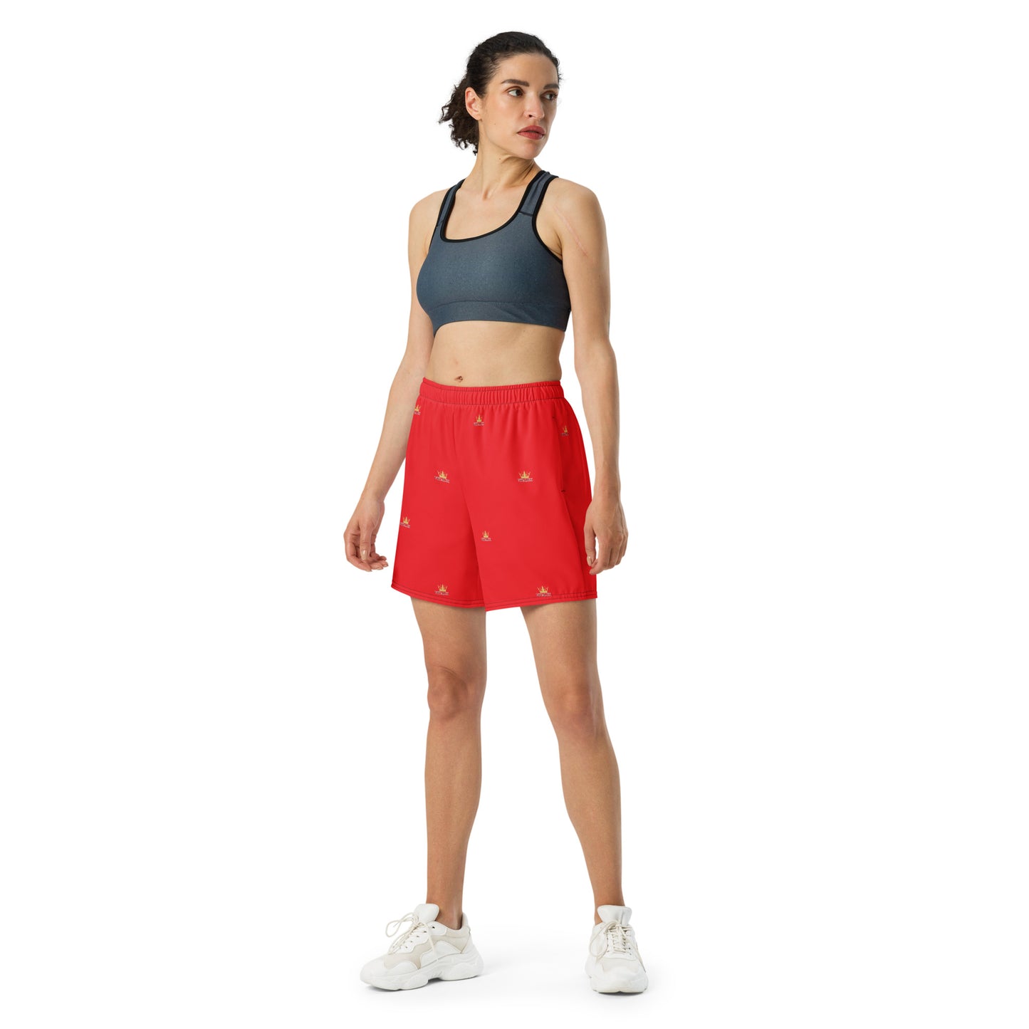 Vitalux Women's Crown Athletic Long Shorts Red