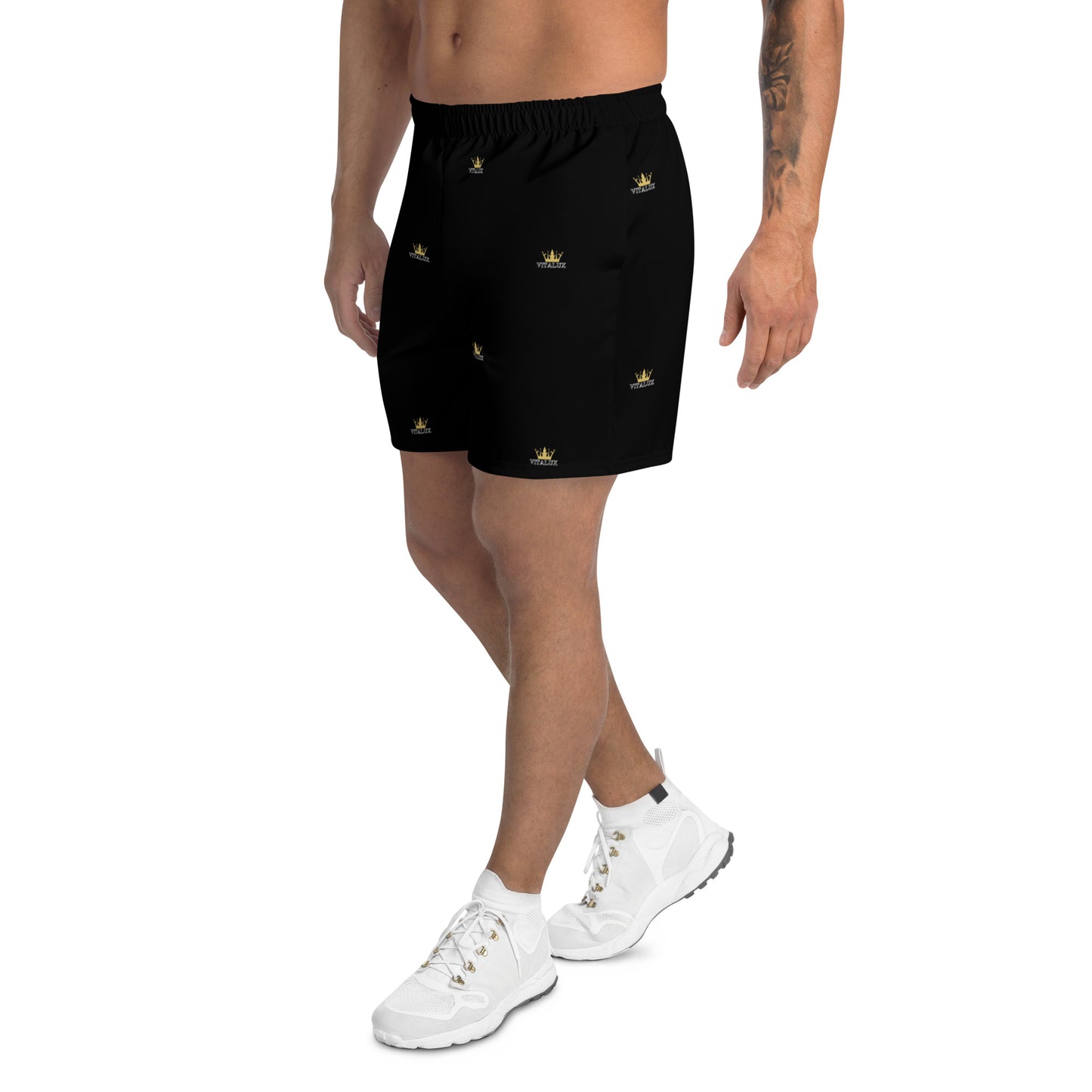 Vitalux Men's Crown Athletic Long Shorts Black