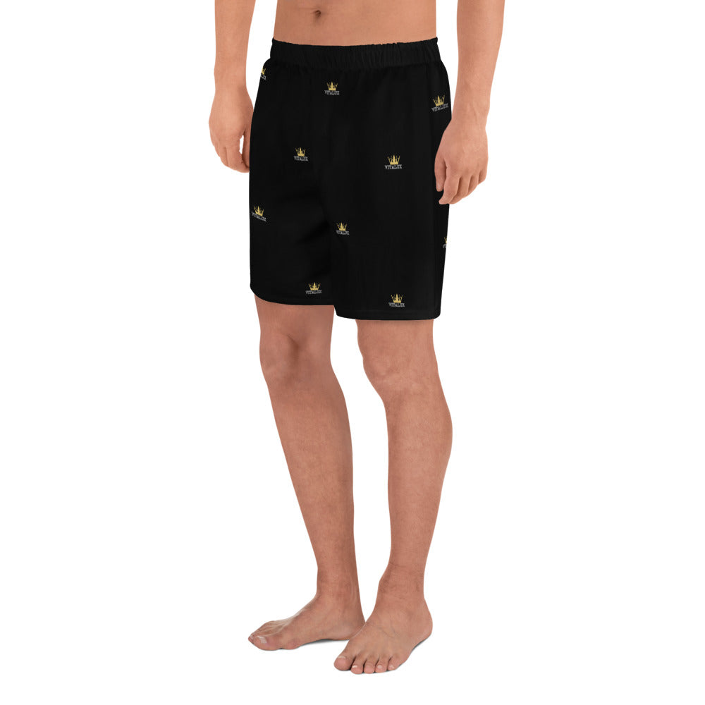 Vitalux Men's Crown Athletic Long Shorts Black