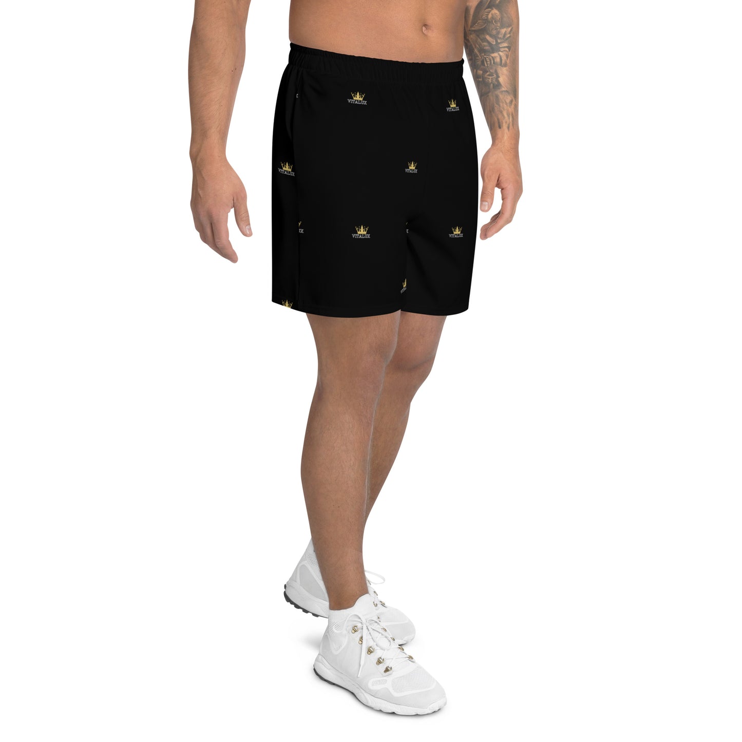 Vitalux Men's Crown Athletic Long Shorts Black