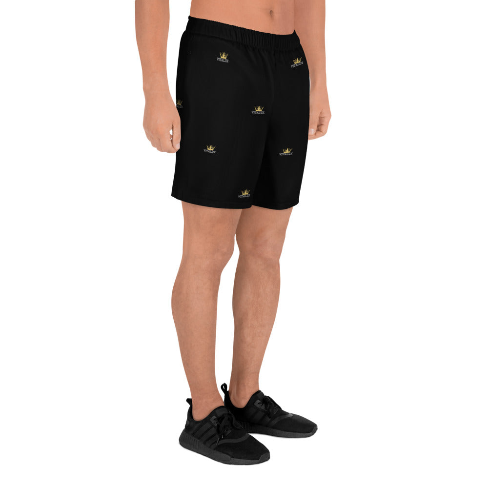 Vitalux Men's Crown Athletic Long Shorts Black