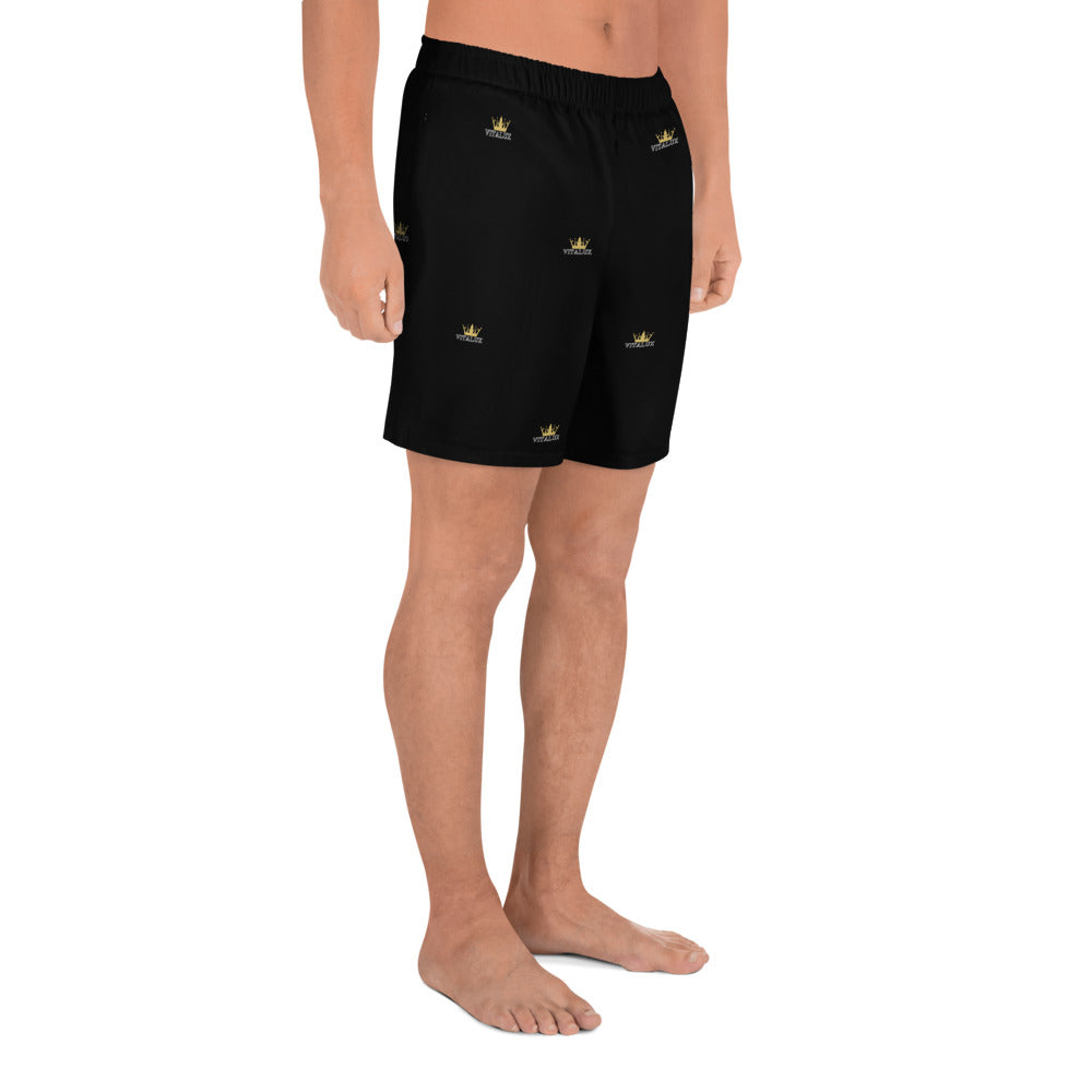 Vitalux Men's Crown Athletic Long Shorts Black