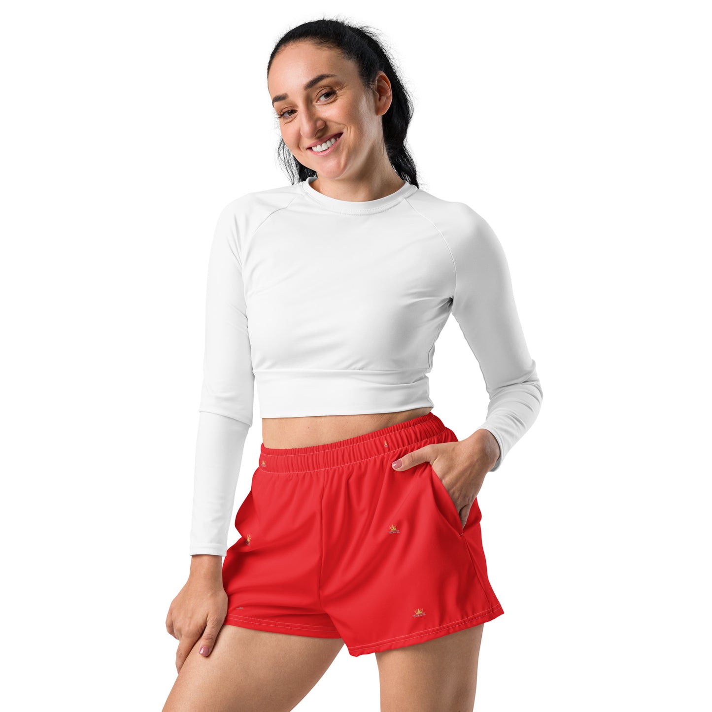 Vitalux Women's Crown Athletic Shorts Red