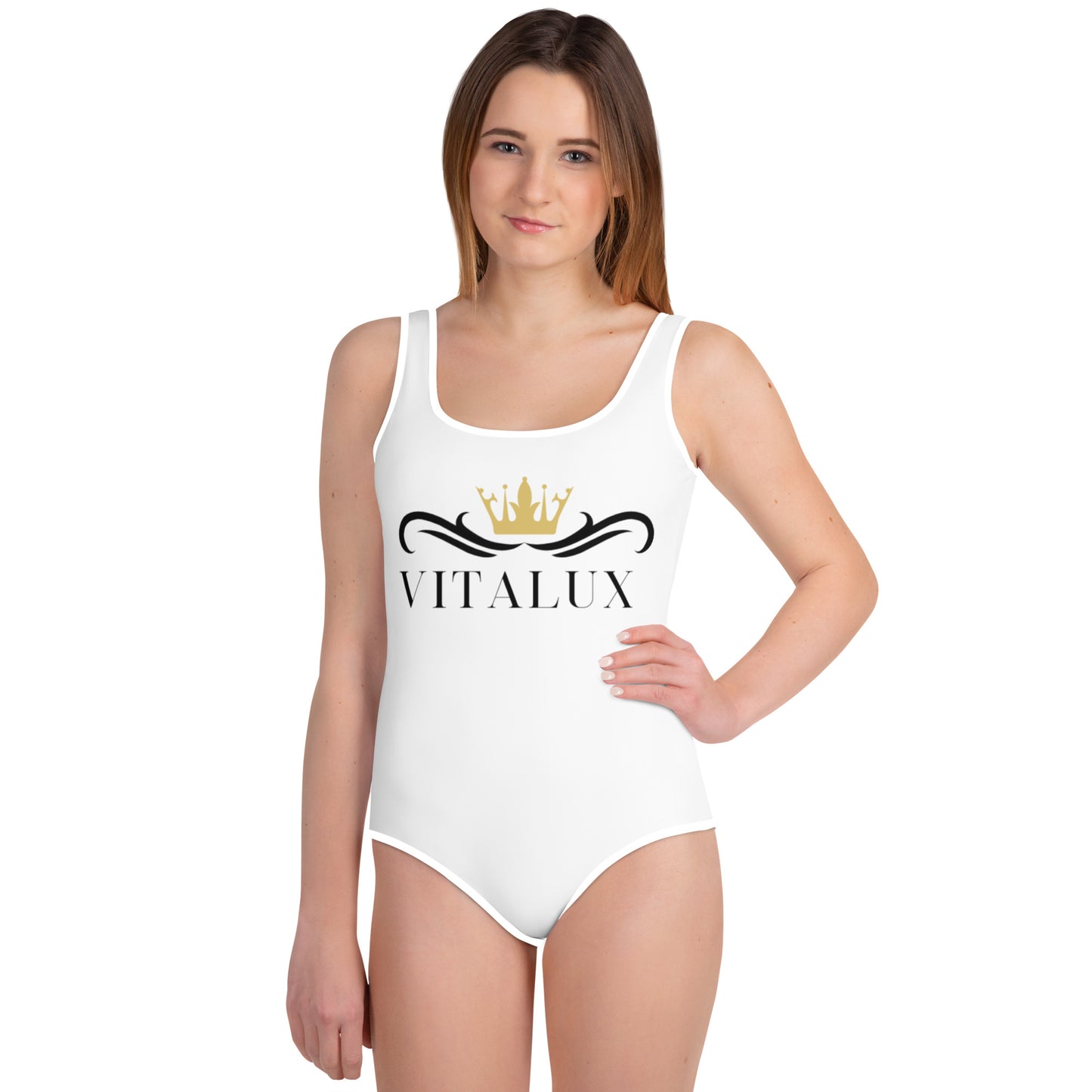 Vitalux Girls Swimsuit White