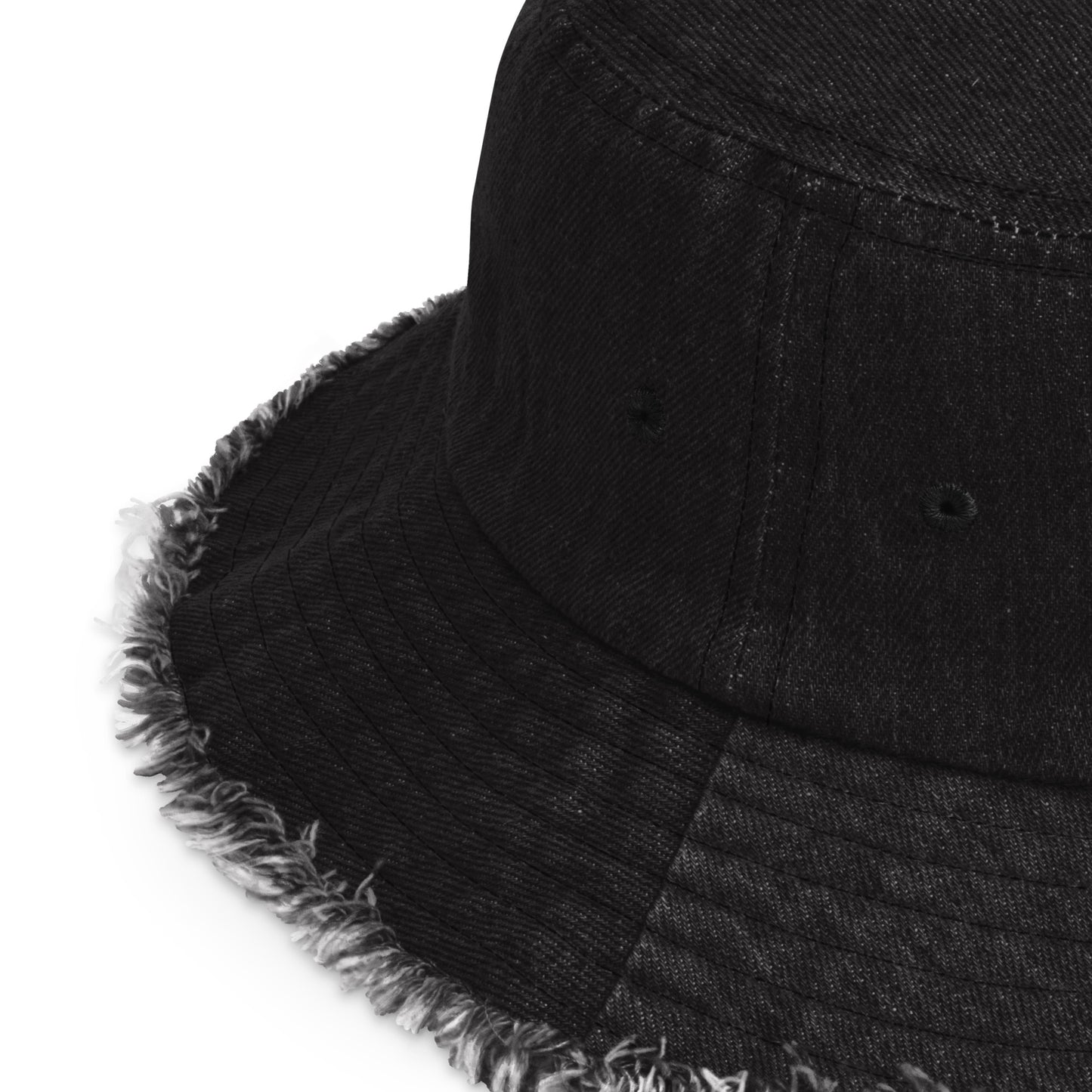 Vitalux Distressed Denim Bucket Hat