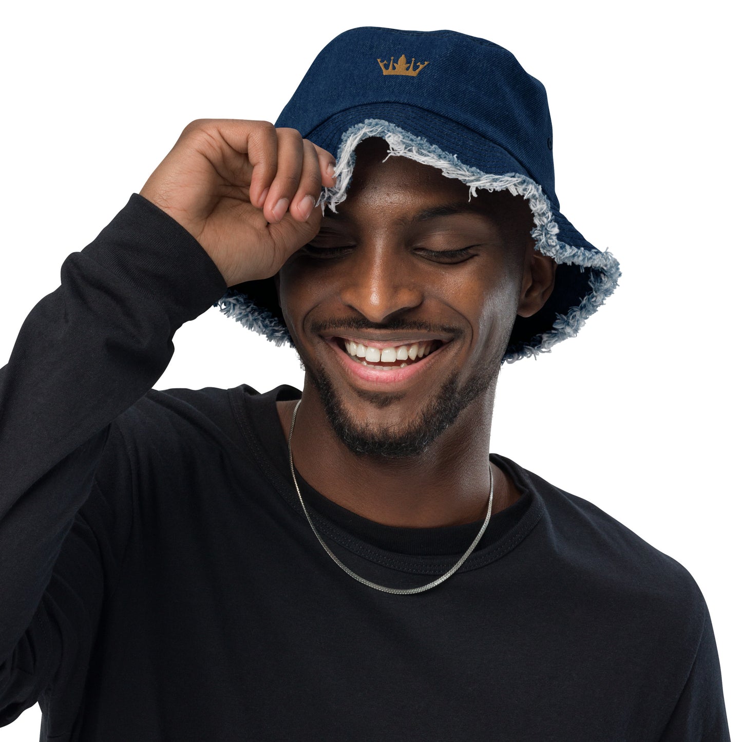 Vitalux Distressed Denim Bucket Hat